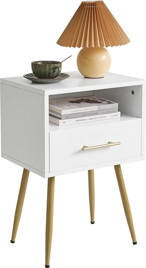 Selbro Nachtkastje met Minimalistisch Ontwerp en Praktische Opbergruimte voor Slaapkamer en Woonkamer