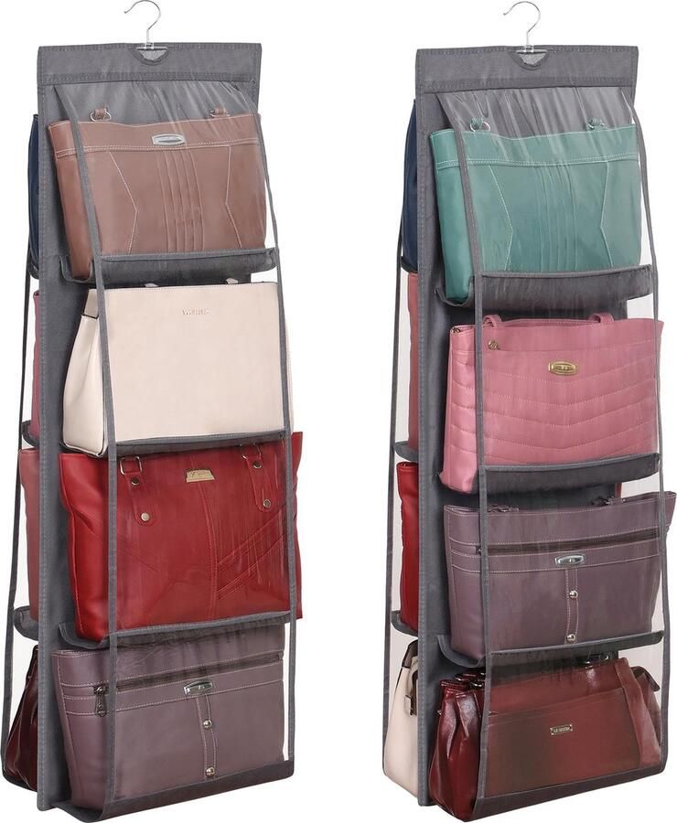 Selbro Opvouwbare Hangende Organizer met 8 Transparante Vakken voor Tassen en Accessoires