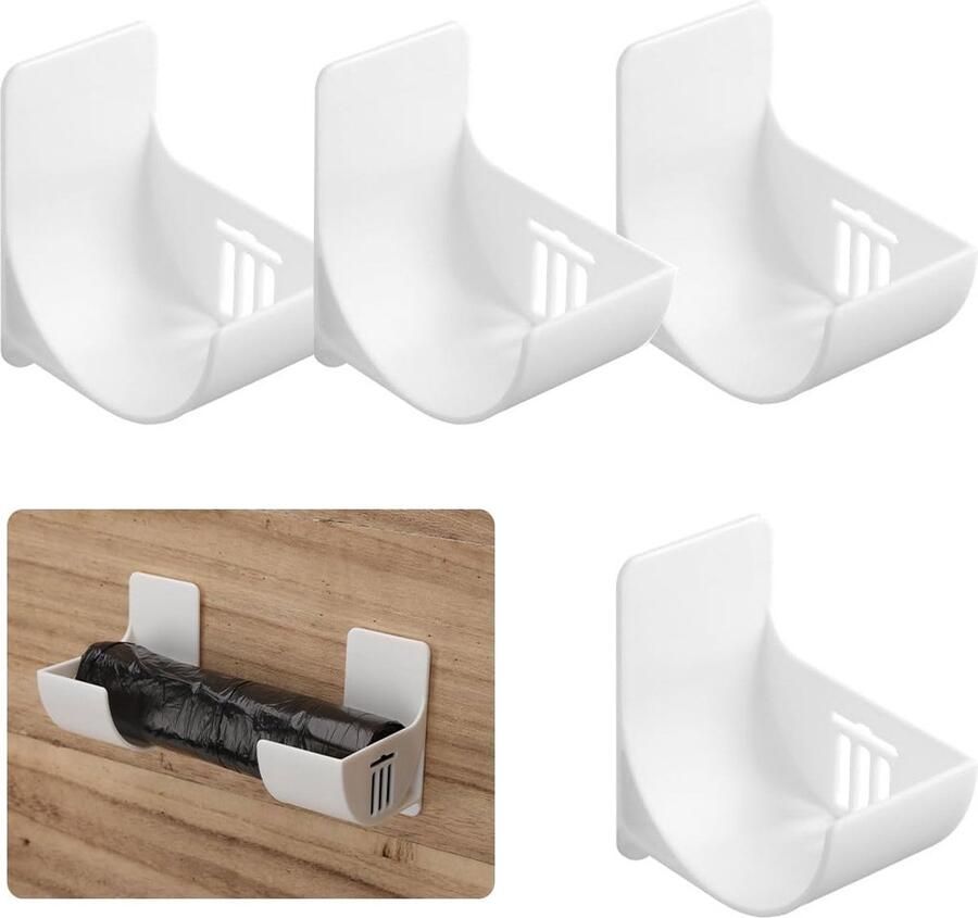 Selbro Ruimtebesparende Wandgemonteerde Organizer voor Keuken en Badkamer met Zelfklevende Houders