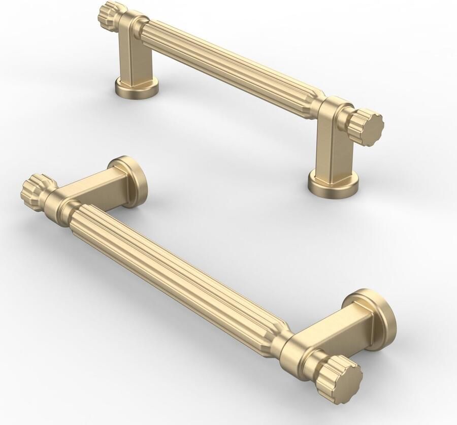 Selbro Set van 10 Elegante Messing Klinken voor Keuken en Badkamerdeuren