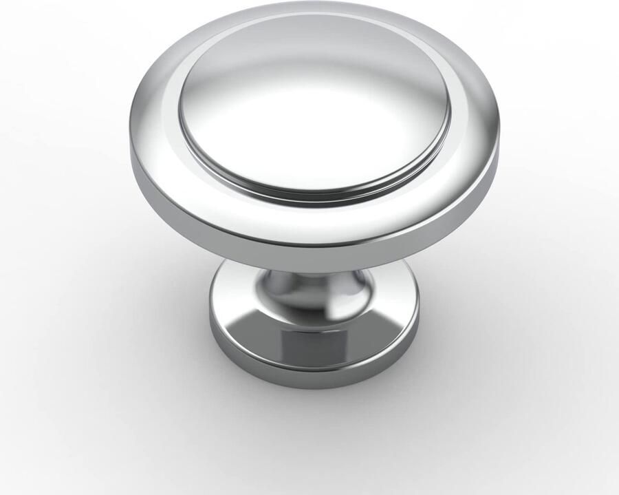 Selbro Set van 12 Chroom Knoppen voor Meubels en Kasten