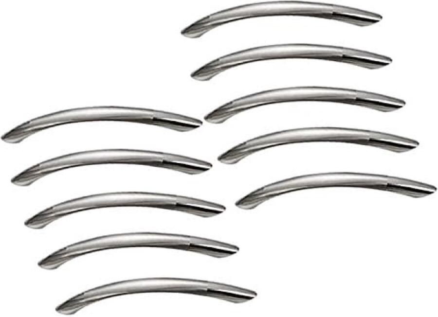 Selbro Set van 20 Moderne Zilveren Meubelgrepen voor Kasten en Deuren van Roestvrij Staal