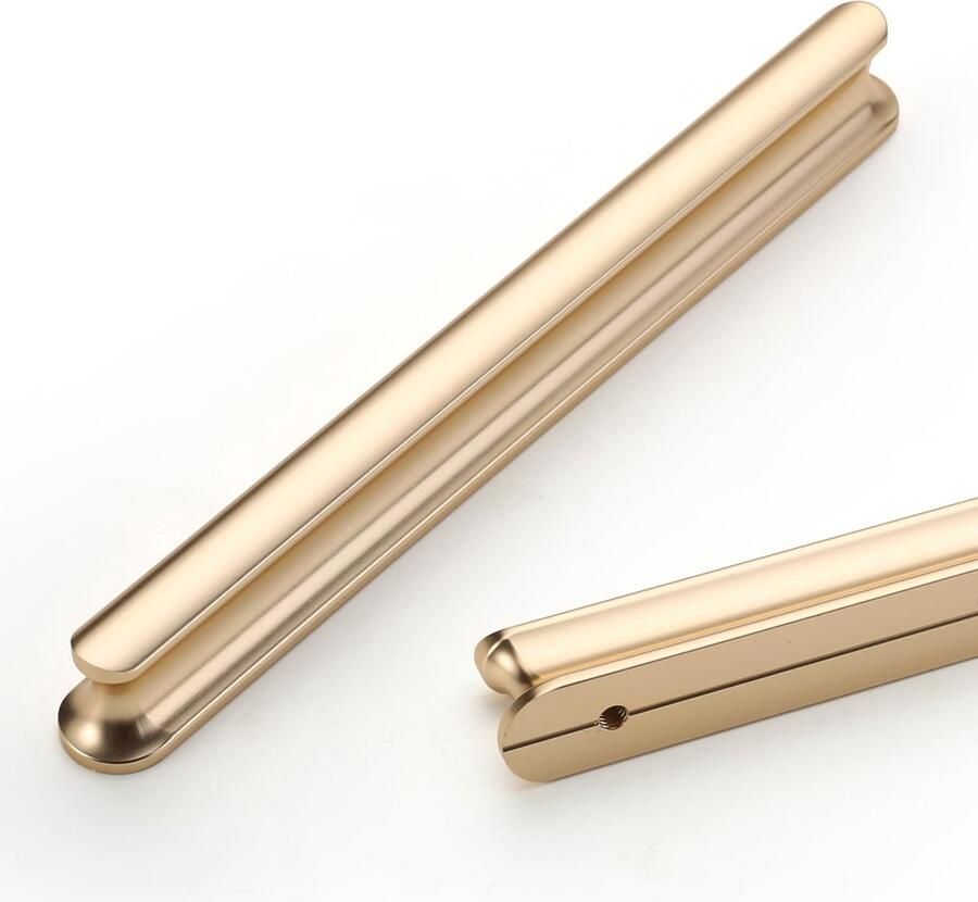 Selbro Stijlvolle Meubelgrepen in Champagnegoud voor Toepassingen Set van 10 Stuks 128 mm Gatafstand