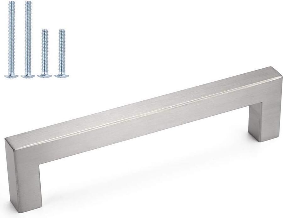 Selbro Stijlvolle Roestvrijstalen Meubelgrepen voor Keukenkasten en Lades Zilverkleurig Set van 15 Stuks