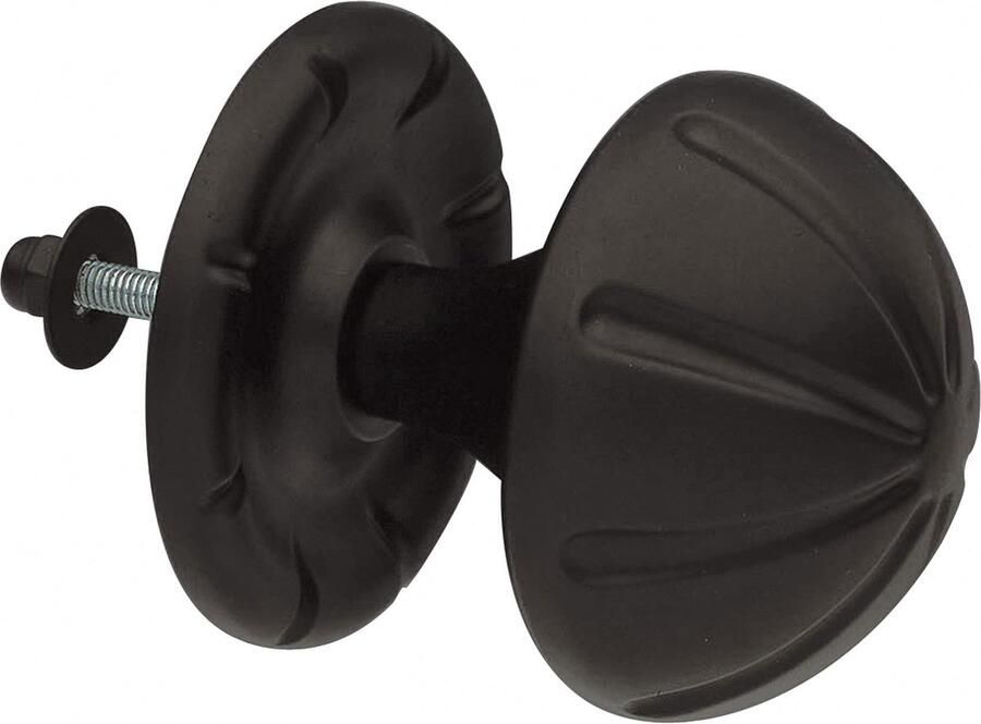 Selbro Stijlvolle Ronde Deurknop voor Buitendeuren met Zwarte Afwerking en Eenvoudige Installatie