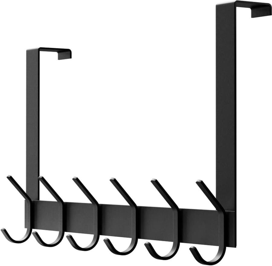 Selbro Tijdloze en Stijlvolle Deurhaken met 8 Dubbele Haken van Hoogwaardig Staal voor Elke Kamer