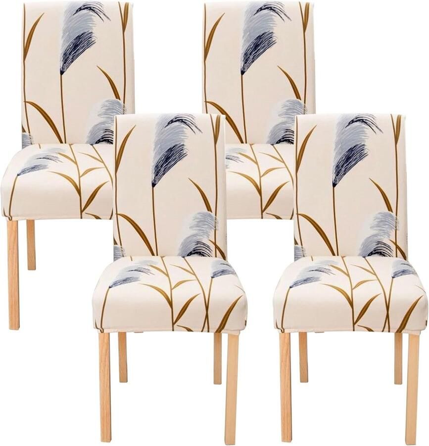 Selbro Verstelbare Stoelhoezen in Rekbare Polyester Spandex Set van 4 voor Interieur Stijlen