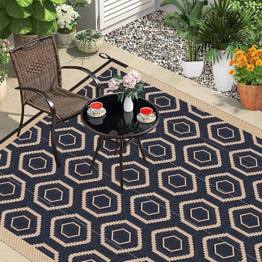 Selbro Weerbestendig Buiten Vloerkleed voor Tuin en Strand in Geometrisch Ontwerp 180 x 270 cm