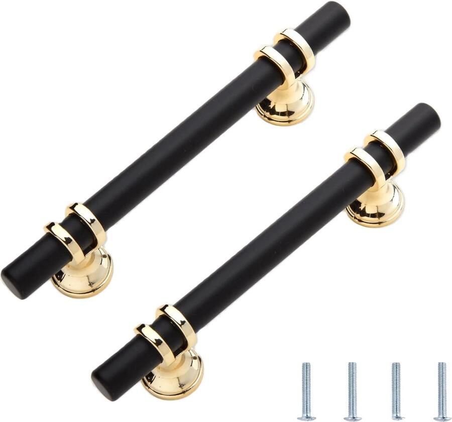 Selbro Zwarte Metalen Kast- en Meubelgrepen voor Moderne Interieurstijl 96 mm Gatafstand