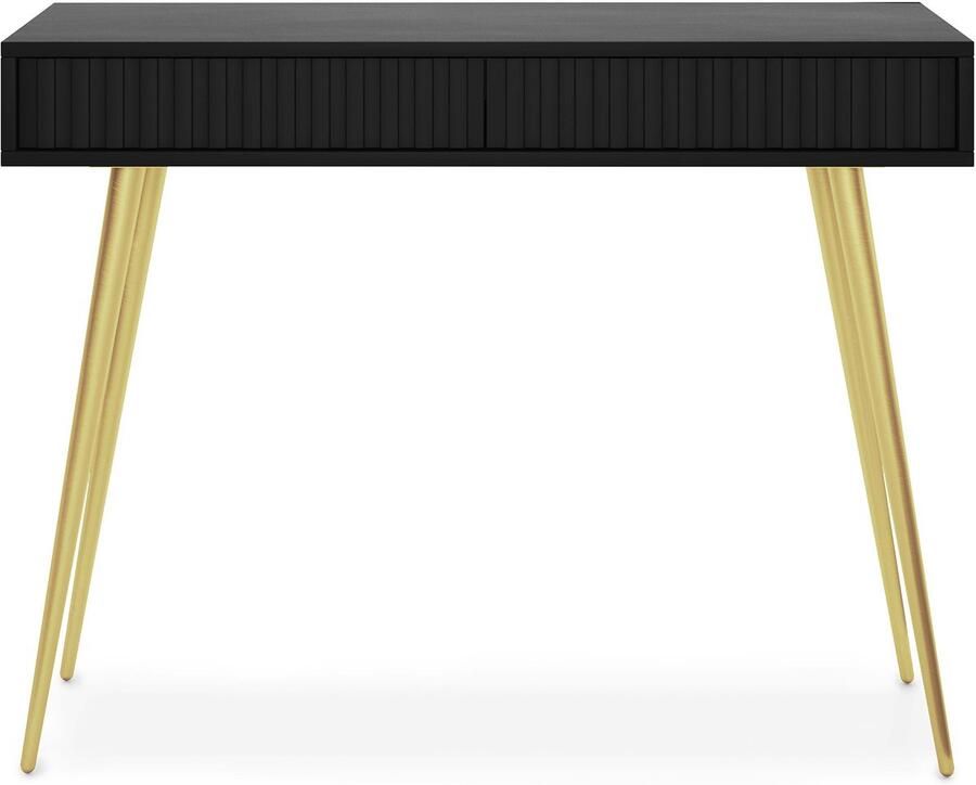 Selsey Bello Kaptafel 104 cm Zwart met gouden poten