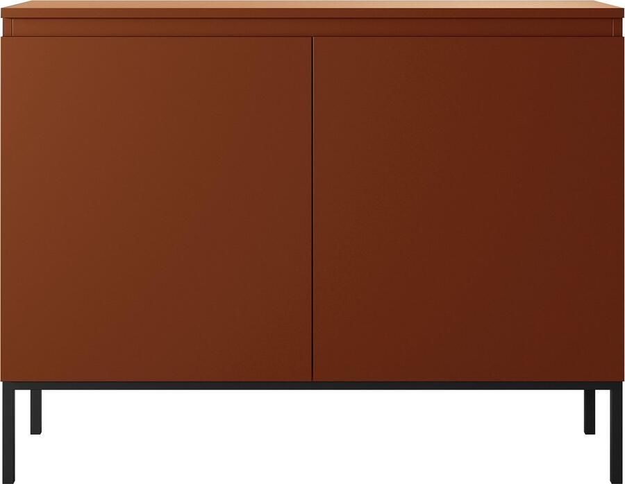 Selsey Bemmi Dressoir 100 cm Baksteen met zwarte poten