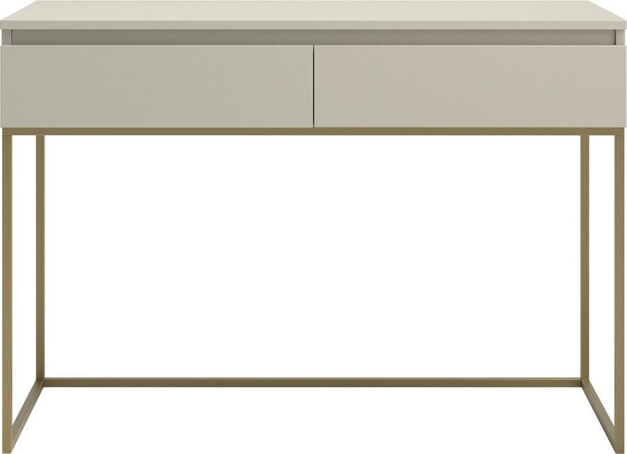 Selsey Bemmi Make-uptafel met lades Grijsbeige met gouden poten - Foto 2