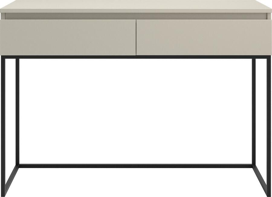 Selsey Bemmi Kaptafel met lades Grijs beige met zwarte poten - Foto 2