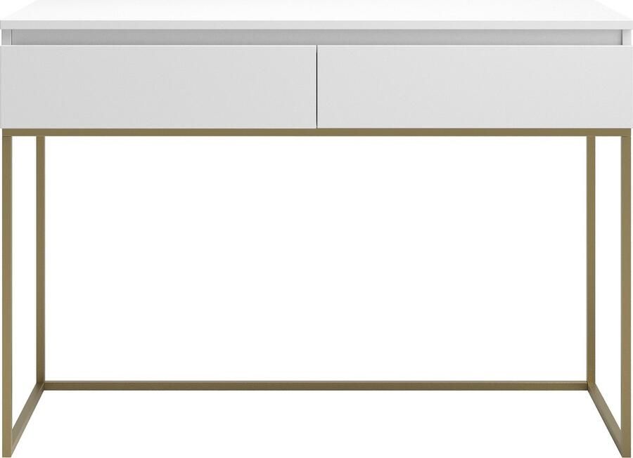 Selsey Bemmi Kaptafel met lades Wit met gouden poten - Foto 2