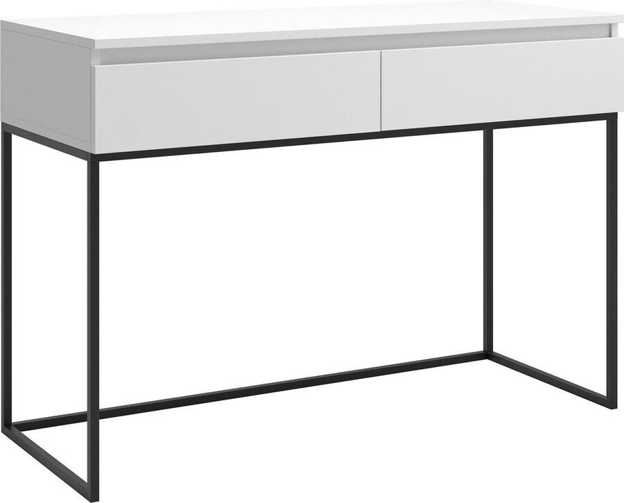 Selsey Bemmi Kaptafel met lades Wit met zwarte poten