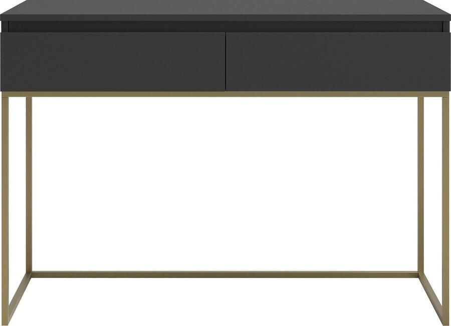 Selsey Bemmi Make-uptafel met lades zwart met gouden poten - Foto 2