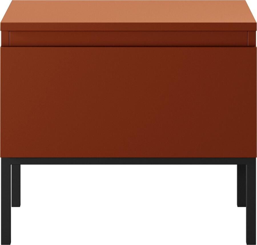 Selsey Bemmi Nachtkastje Baksteenrood Zwarte poten