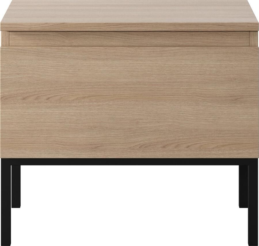 Selsey Bemmi Nachtkastje Linberg eiken Zwarte poten