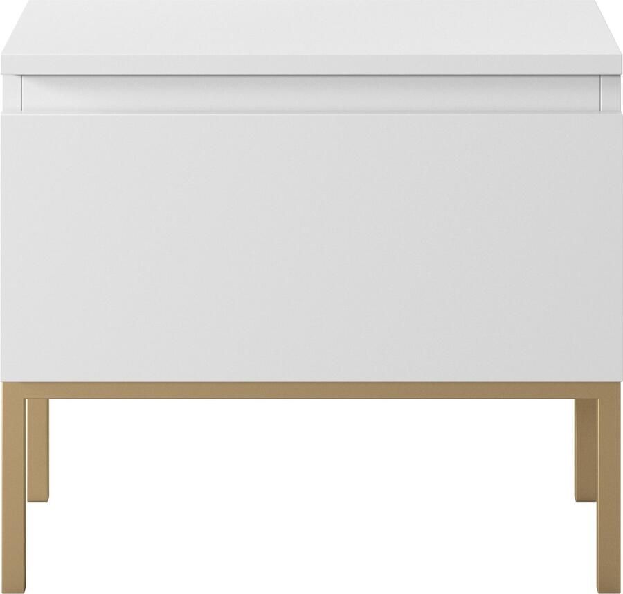 Selsey Bemmi Nachtkastje Wit Gouden poten - Foto 2