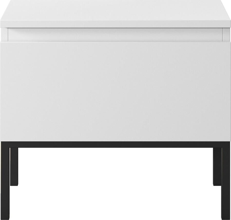 Selsey Bemmi Nachtkastje Wit Zwarte poten