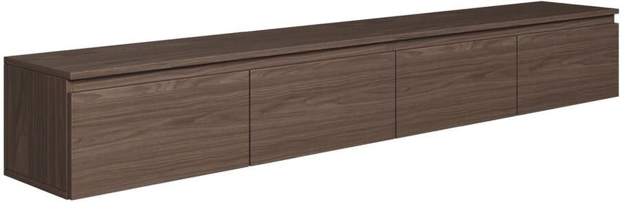 Selsey Bemmi TV-wandmeubel Wisconsin walnoot 200 cm