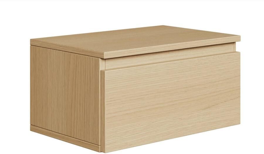 Selsey Bemmi – Wandnachtkastje met lade eiken Lindberg 49 cm