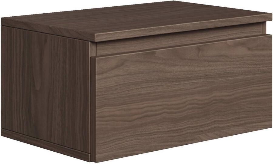 Selsey Bemmi – Wandnachtkastje met lade walnoot Wisconsin 49 cm