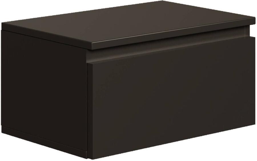 Selsey Bemmi – Wandnachtkastje met lade zwart 49 cm