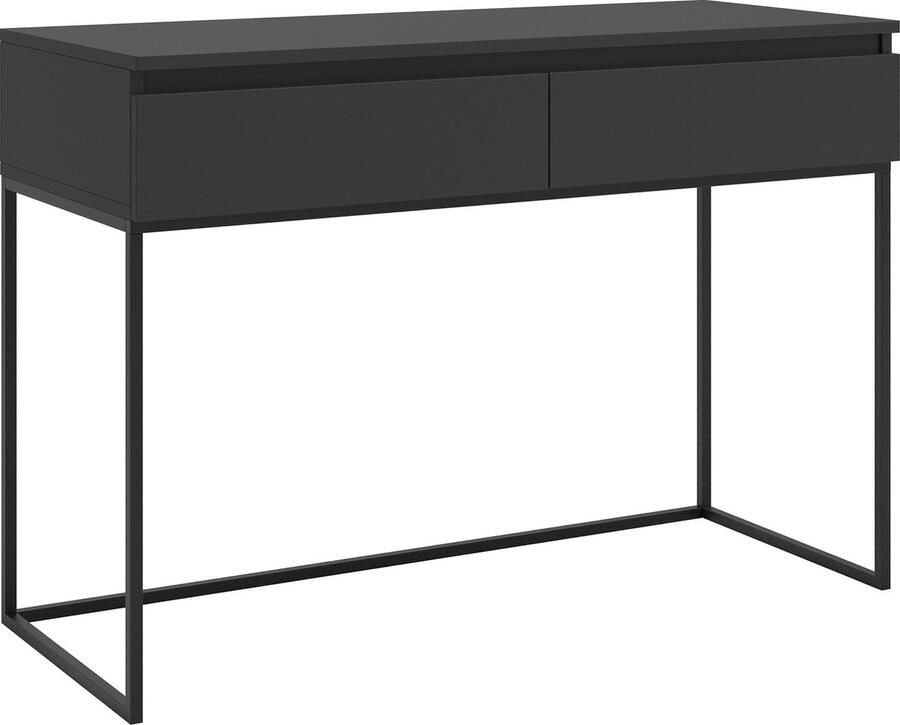 Selsey Bemmi Zwarte toilettafel met lades en zwarte poten - Foto 2