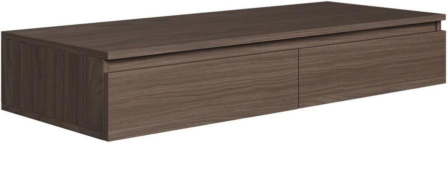 Selsey Bemmi – Zwevend bureau kaptafel met lades walnoot Wisconsin 120 cm