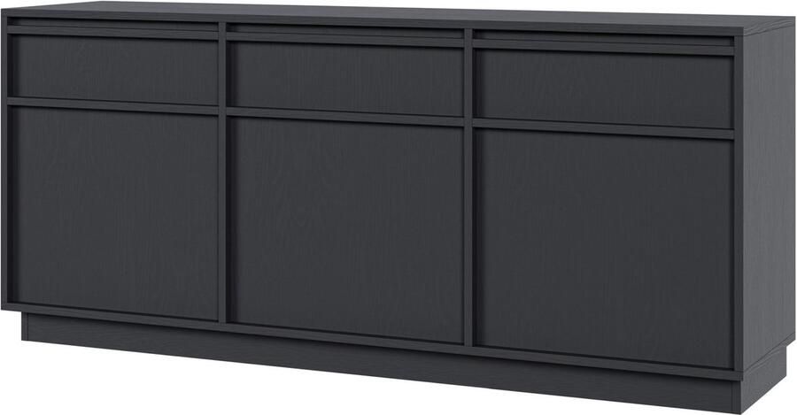Selsey Evo Dressoir met 3 deuren en lades zwart 154 cm