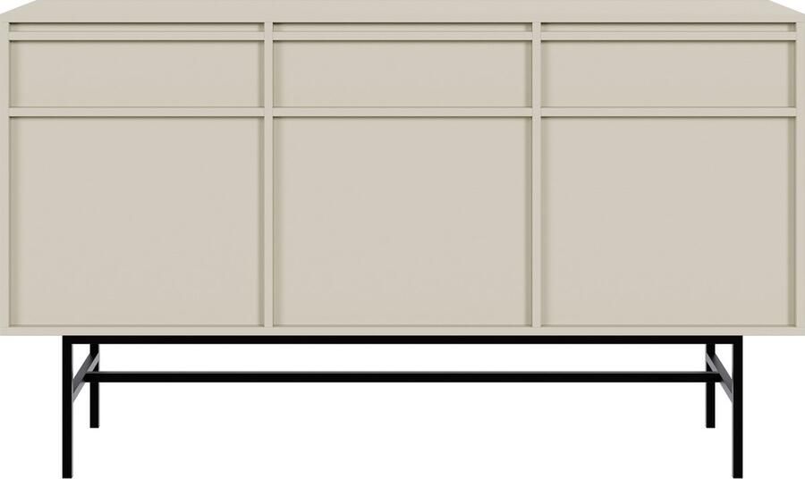 Selsey Evo Drie-deurs staande kast 154 cm Grijs beige