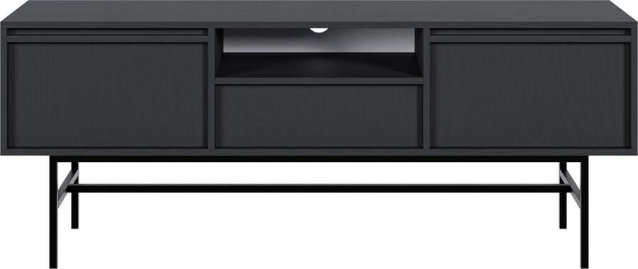 Selsey Evo TV-meubel met twee deuren een lade en een frame van 154 cm Zwart