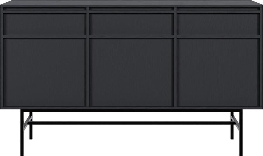 Selsey Evo Staande dressoir met drie deuren 154 cm Zwart