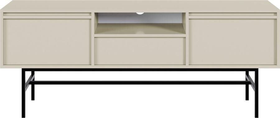 Selsey Evo TV-meubel met twee deuren een lade en een frame van 154 cm Grijs beige