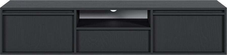 Selsey Evo TV-meubel met twee deuren een lade en een frame van 154 cm Zwart