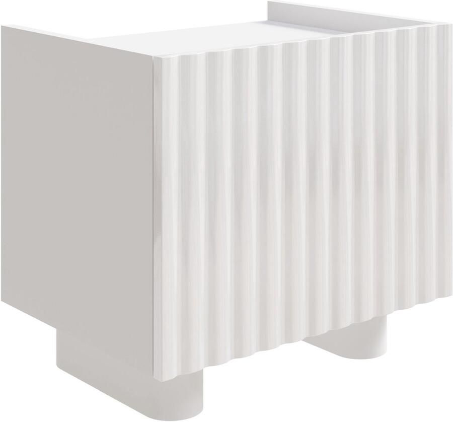 Selsey Fiorra – Nachtkastje – hoogglans wit – 48 cm