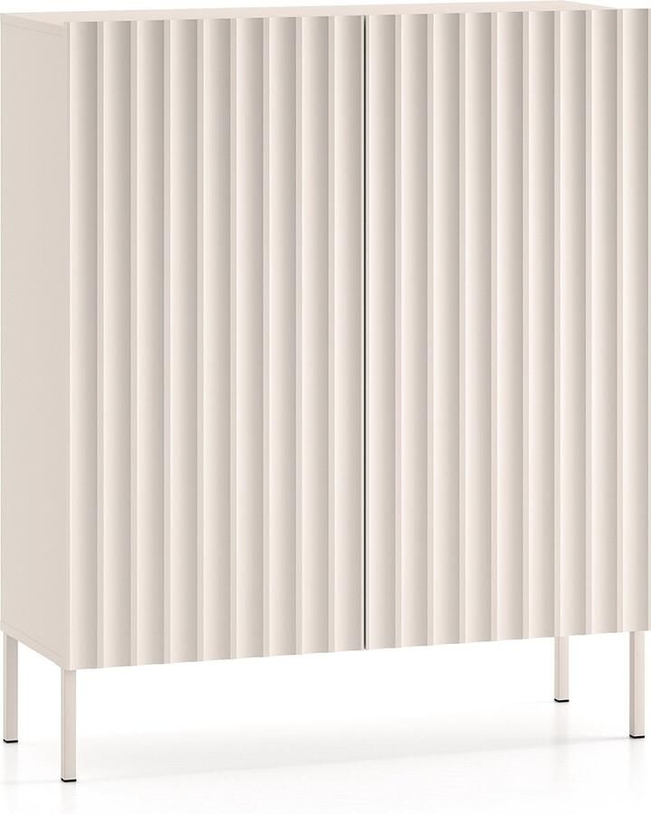 Selsey Hoge Kast Derriva 100 cm lichtbeige