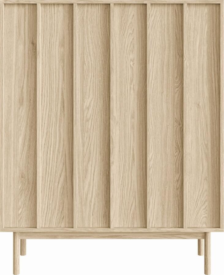 Selsey Hoge Kast Neksto 100 cm Geolied Eiken met twee deuren