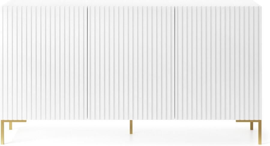 Selsey Lammelo commode 140 cm driedeurs wit