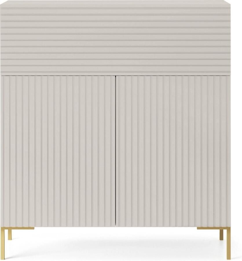 Selsey Lammelo ladekast 92 cm hoge grijs beige