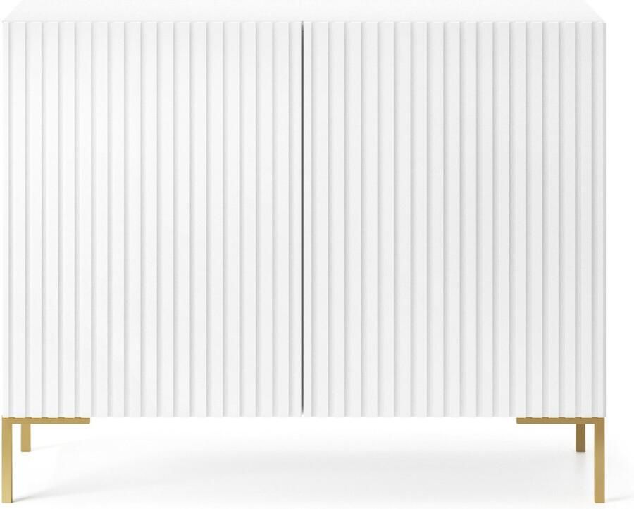 Selsey Lammelo ladekast 92 cm tweedeurs wit