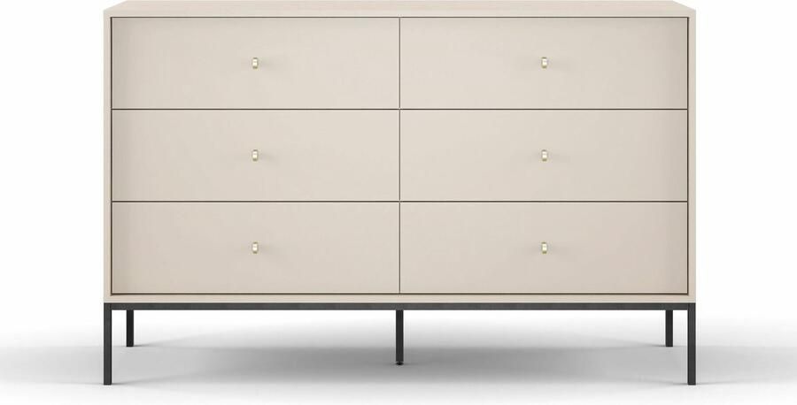 Selsey Monne Dressoir 154 cm met zes laden -Beige
