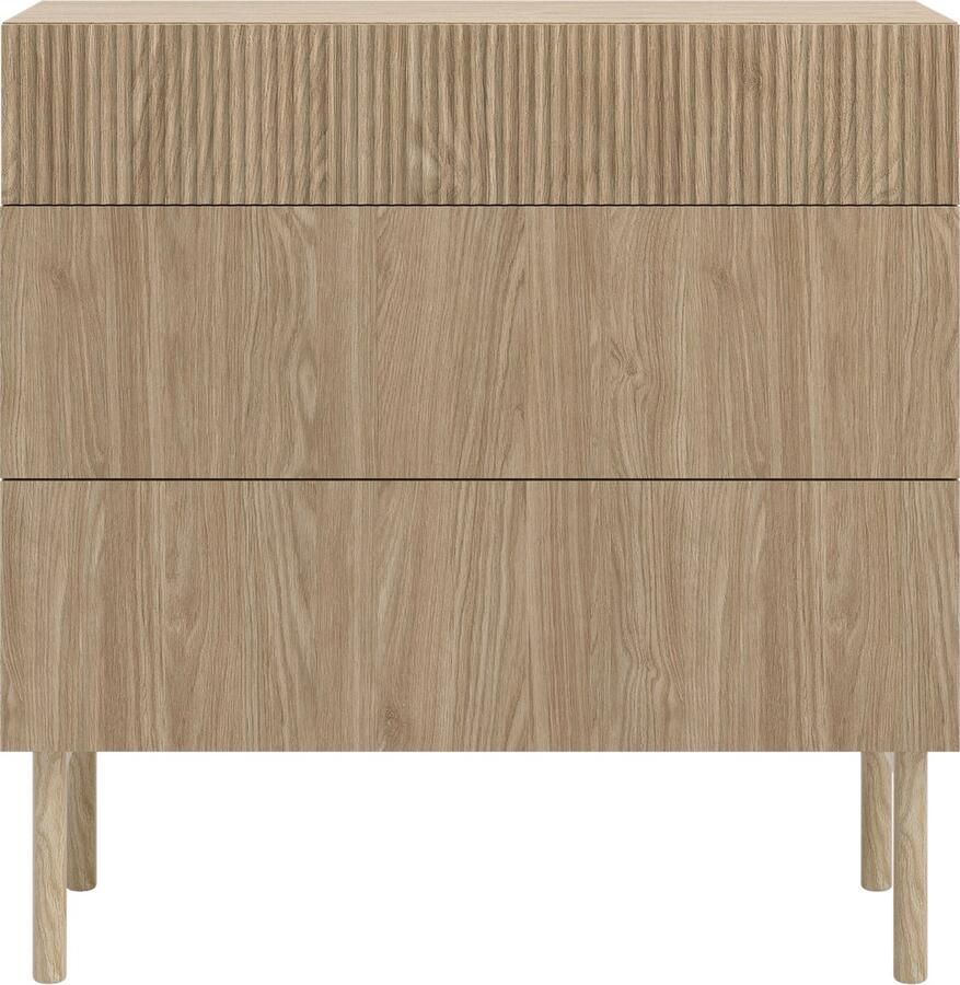 Selsey NOLIE Dressoir Nolie met drie lades 90 cm Geolied Eiken - Foto 2