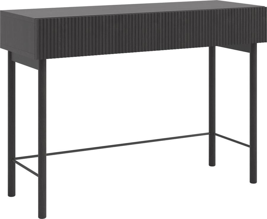 Selsey NOLIE Toaletta Nolie met lade en poten 110 cm Portland Zwart Essen