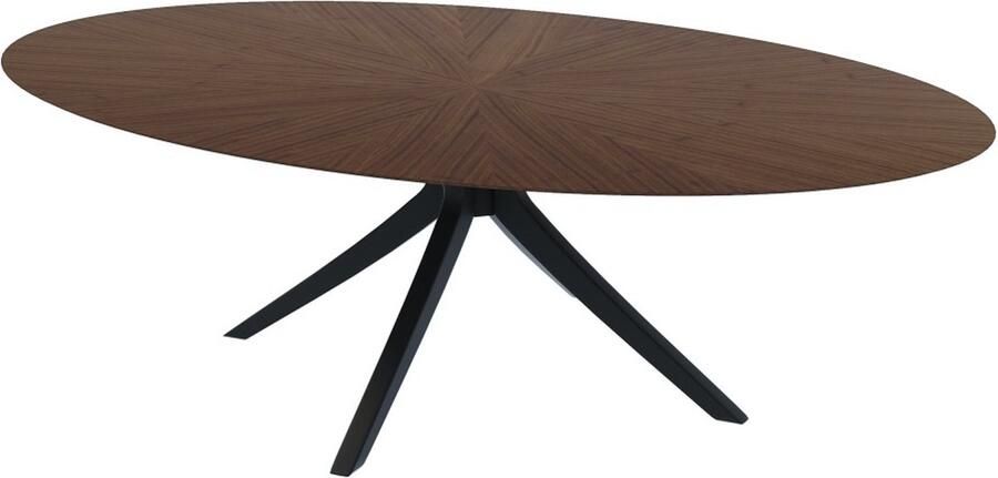 Selsey Odilio Ovale tafel 180x110 cm in de kleur notenhout
