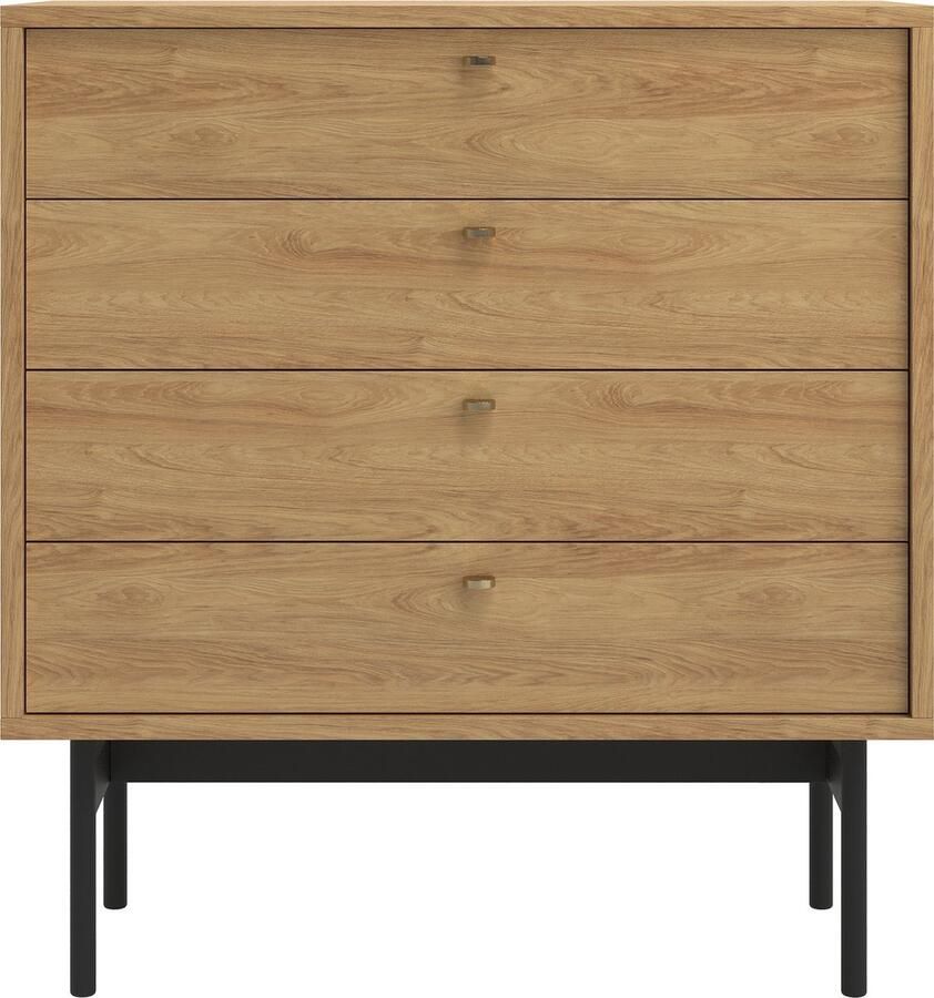 Selsey OLAR Dressoir met vier lades 85 cm Natuurlijke hickory - Foto 2