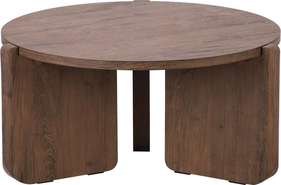 Selsey Preffines Ronde salontafel 80 cm Notenhout