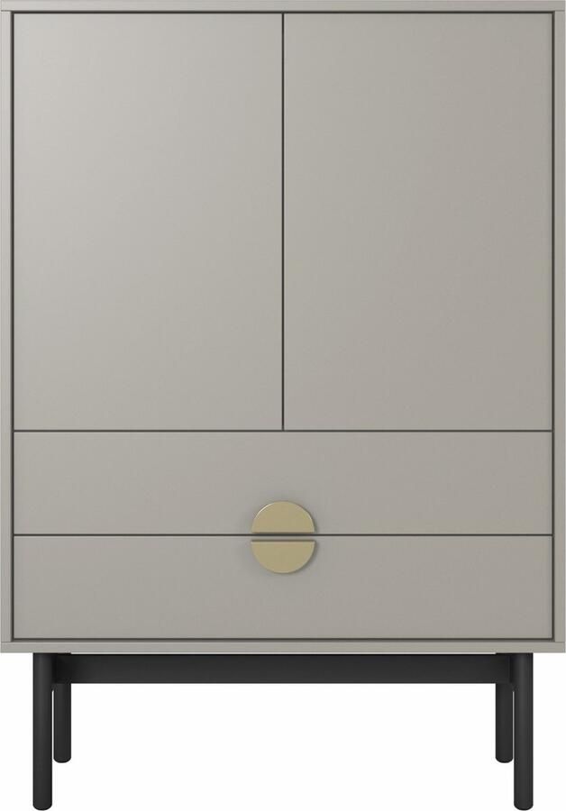 Selsey Stoon Hoge ladekast 85 cm grijs beige