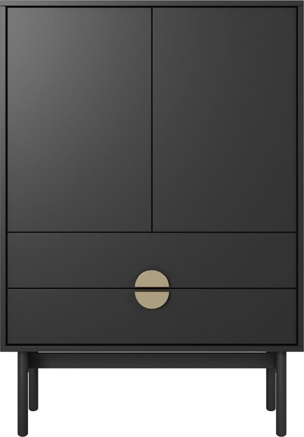 Selsey Stoon Hoge ladekast 85 cm zwart - Foto 2